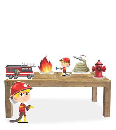 Imagem de Kit Display Festa Bombeiro Cabelo Loiro 6 Displays