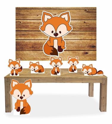 Imagem de Kit Display Festa Raposinha Com 6 Peças + Painel