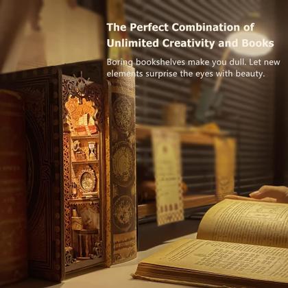 Imagem de Kit DIY Book Nook Kit CUTEBEE Bookshelf Insert Decor 3D Puzzle