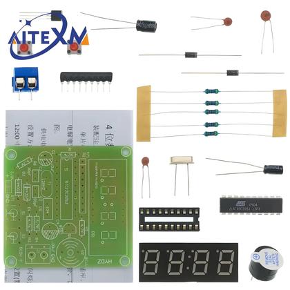 Imagem de Kit DIY De Relógio Eletrônico Digital De 4 Bits Para Arduino AT89C2051 Módulo De Aprendizado