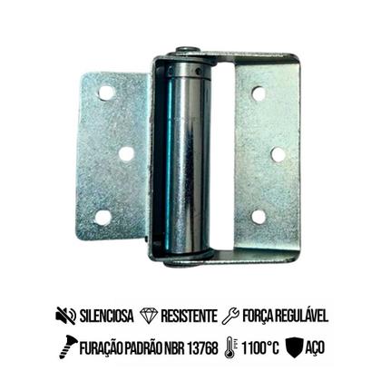 Imagem de Kit Dobradiça Para Porta Corta Fogo Zincada Com 3 Unidades