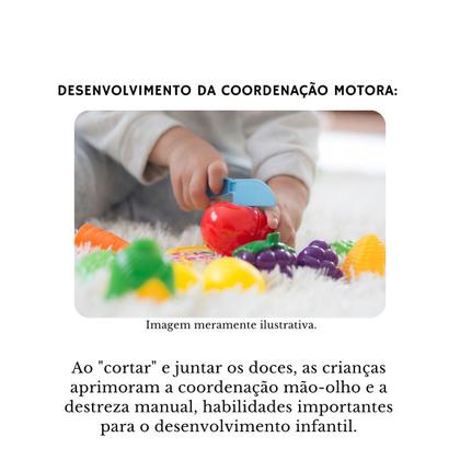 Imagem de Kit Doces P/ Cortar Tá na Mesa Rec Rec C/ 15pçs tiras autocolantes Zoop