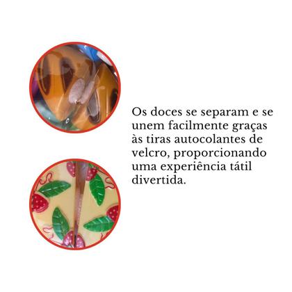 Imagem de Kit Doces P/ Cortar Tá na Mesa Rec Rec C/ 15pçs tiras autocolantes Zoop