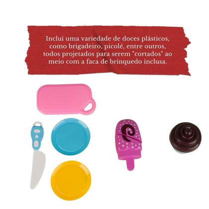 Imagem de Kit Doces P/ Cortar Tá na Mesa Rec Rec C/ 15pçs tiras autocolantes Zoop