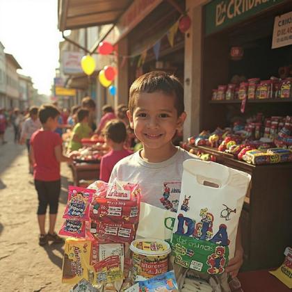 Imagem de Kit Doces Sortidos Dia das Crianças p/ Montar 100 Saquinhos