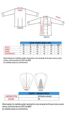 Imagem de Kit Dolmã chef cozinha feminino algodão + Chapéu de chef cozinha