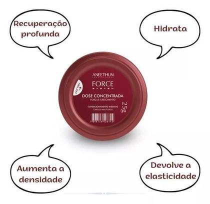 Imagem de Kit Dose Fortalecedora Force System Aneethun Com 3 Unidades - 25 G