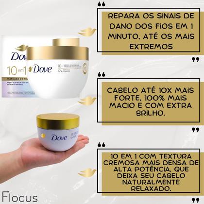 Imagem de Kit Dove Tratamento Repair Bond Intense Mascara e Leave In Repara Danos em 1 minuto Bio Protein