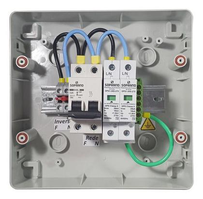 Imagem de Kit Dps + Disjuntor 25A P/ String Box Ac - Energia Solar On-grid