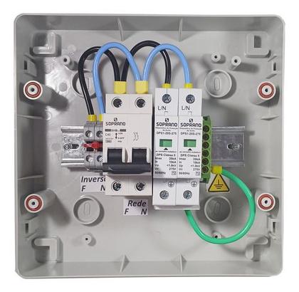 Imagem de Kit Dps + Disjuntor 40A Ac Para String Box Energia Solar On-grid
