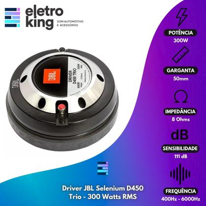Imagem de Kit Driver Jbl Selenium D450 Trio 300w Rms + Corneta Hl14-50