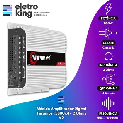 Imagem de Kit Duas Vias Jbl e Amplificador Ts800 Taramps Com Alto Falantes 6 Pol