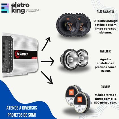 Imagem de Kit Duas Vias Jbl e Amplificador Ts800 Taramps Com Alto Falantes 6 Pol