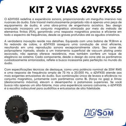 Imagem de Kit Duas Vias Jbl Flex 4 Alto Falantes 6 Polegadas 55w Rms