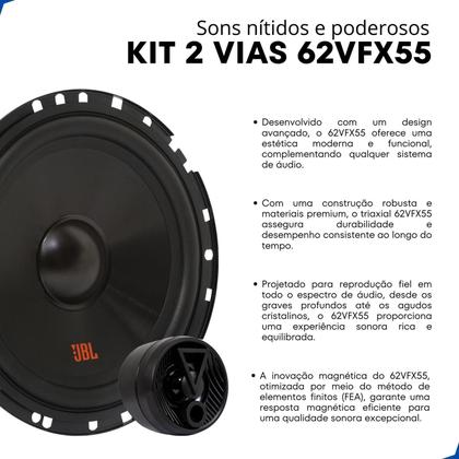 Imagem de Kit Duas Vias Jbl Flex 4 Alto Falantes 6 Polegadas 55w Rms