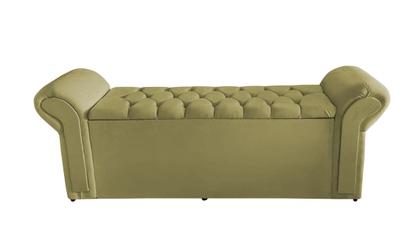 Imagem de Kit Dubaí Cabeceira De Cama Box Casal E Recamier Baú Queen 160 cm Suede Bege Eli Móveis