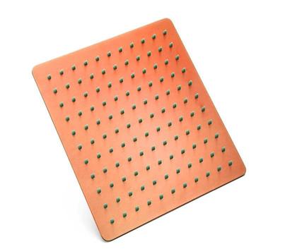 Imagem de Kit Ducha Chuveiro Slim Inox 20x20 + Braço Rosa Gold E165