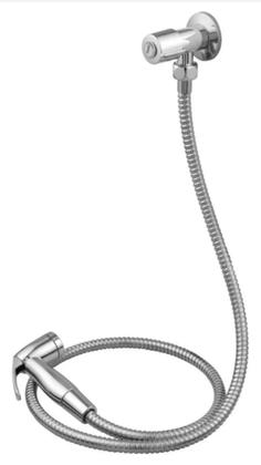 Imagem de Kit Ducha Higiênica Chuveirinho Cromada C/ Suporte 1/4 Volta ABS Higo