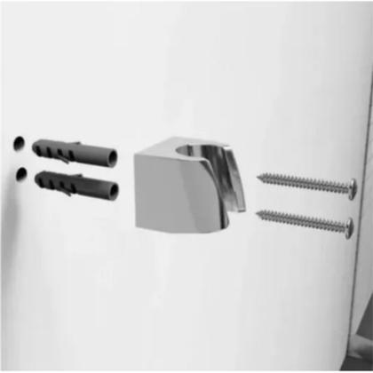 Imagem de Kit Ducha Higiênica Completa Banheiro Engate Flexível Inox 2,00m + Gatilho Top Branco + Registro