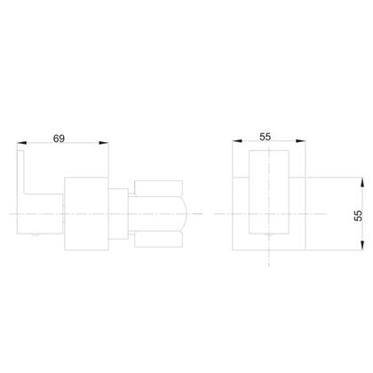 Imagem de Kit Ducha Quadrada 20x20 Slim Ultra Fino Gás Solar Piscina de teto com 2 Acabamentos para Registro base padrão Deca Alavanca de 1/2 ou 3/4 Preto Fosco