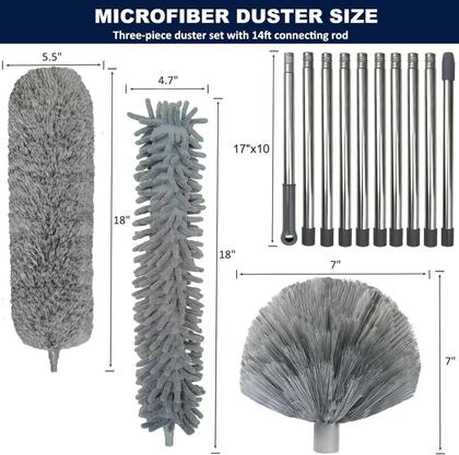 Imagem de Kit Duster Tockrop de 20 pés de altura com poste de extensão de 4,3 m