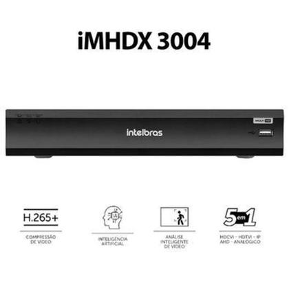 Imagem de Kit Dvr 4 Canais inteligente Intelbras Imhdx 3004 Full Hd + Cabo + fonte + Conectores C/Hd 320GB