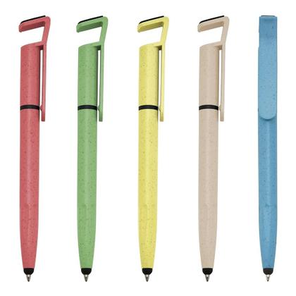 Kit Ecológico Caneta e Estojo de fibra de bambu - suporte de celular e limpa tela - GPJ Comércio Imagem de Kit Ecológico Caneta e Estojo de fibra de bambu - suporte de celular e limpa tela