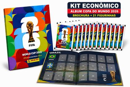 Imagem de Kit ECONÔMICO Álbum Copa do Mundo 2026 PANINI oficial, BROCHURA Com 21 FIGURINHAS