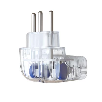 Imagem de Kit econômico c/ 3 protetores contra surtos clamper pocket fit 3p 10a transparente