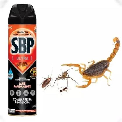 Imagem de Kit Econômico com 4 Inseticidas SBP Ultra 380ml  Ação Poderosa Contra Insetos Rasteiros