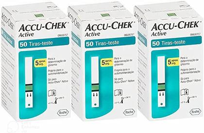 Imagem de Kit Econômico Tiras Accu Chek Active 150 Unidades Roche