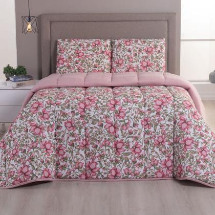 Imagem de Kit Edredom Casal 04 Pçs Malha 100% Algodão Dupla Face