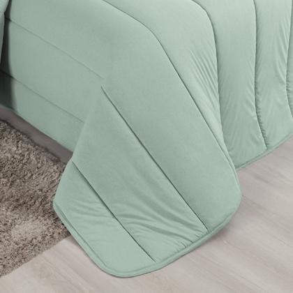 Imagem de Kit Edredom Casal Queen 04 Pçs Malha 100% Algodão Dupla Face Liso