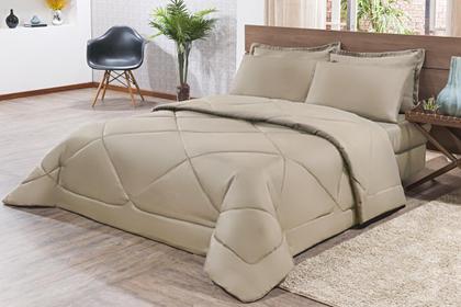 Imagem de Kit Edredom Casal Queen Size 6 Peças Pérola