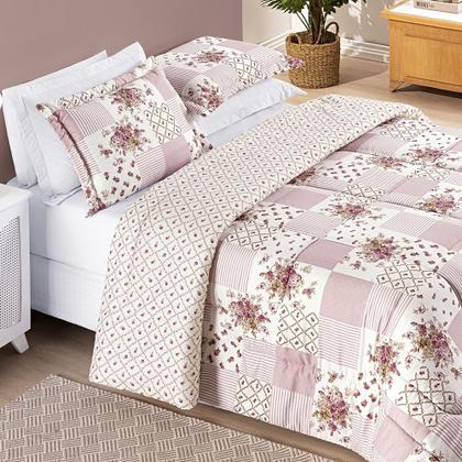 Imagem de kit edredom MACIO 3 peças QUEEN KING e SUPER KING estampado