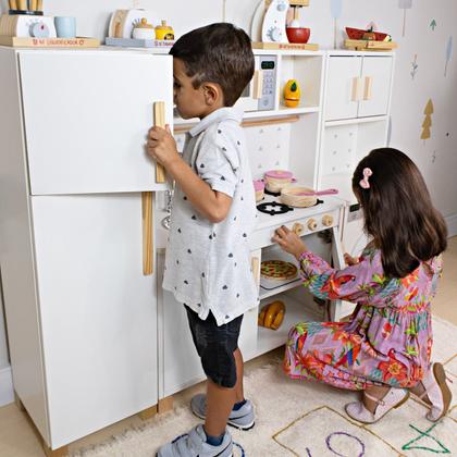 Imagem de Kit Educativo Cozinha Infantil com Geladeira e Máquina de Lavar