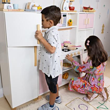Imagem de Kit Educativo Cozinha Infantil com Geladeira e Máquina de Lavar