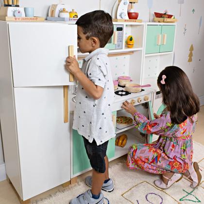 Imagem de Kit Educativo Cozinha Infantil com Geladeira e Máquina de Lavar