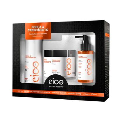 Imagem de Kit Eico Pro Força e Crescimento - Shampoo 300ml + Máscara 300ml + Tônico 100ml