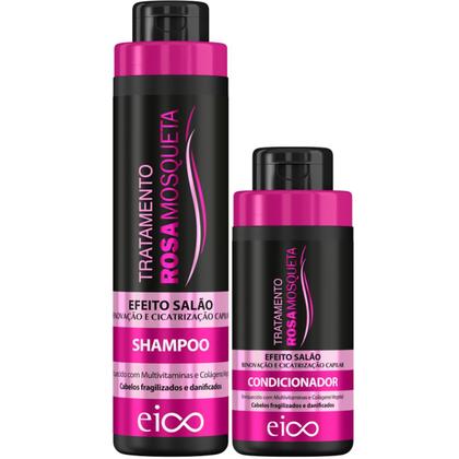 Imagem de Kit Eico Rosa Mosqueta Shampoo 800ml + Condicionador 450ml