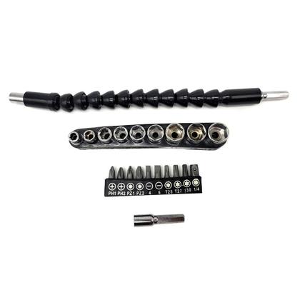 Imagem de Kit Eixo Extensor Flexível Chicote Universal Soquete Bits