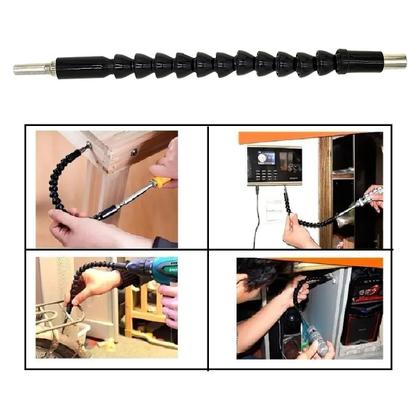 Imagem de Kit Eixo Extensor Flexível Chicote Universal Soquete Bits
