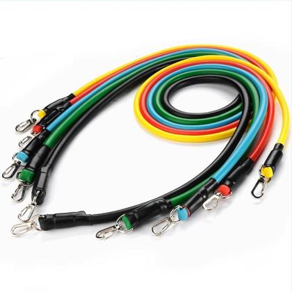 Imagem de Kit Elástico 11 Peças - Treino Multifuncional