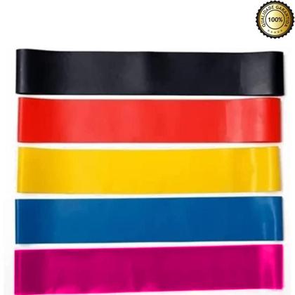 Imagem de Kit Elástico Extensor 11 Peças Treinamento Funcional 5 Bands