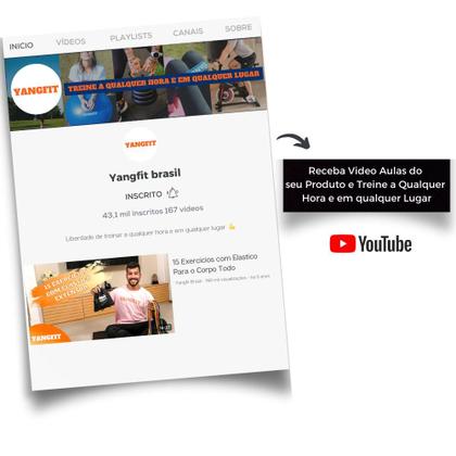 Imagem de Kit Elástico Extensor com 11 Itens Treino Funcional Yangfit