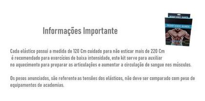 Imagem de Kit Elástico Extensor Exercícios Completo Funcional Em Casa