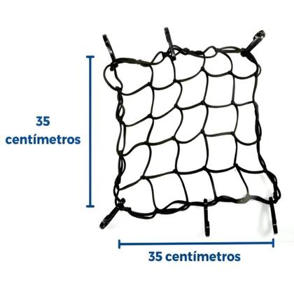 Imagem de Kit Elástico Grosso Gancho de Ferro 1,5M Com Rede Elástica Para Moto bicicleta 35x35