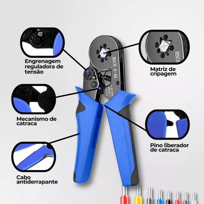 Imagem de Kit Eletricista Profissional Completo Peças com  Lupa Led