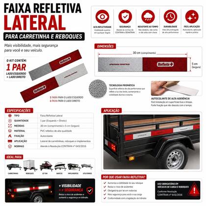Imagem de Kit Elétrico Carretinha Completo 12v Led 4 Funções