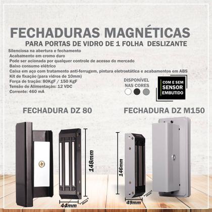 Imagem de Kit Eletroíma Dz M150 Porta Vidro Correr App Wifi Controle